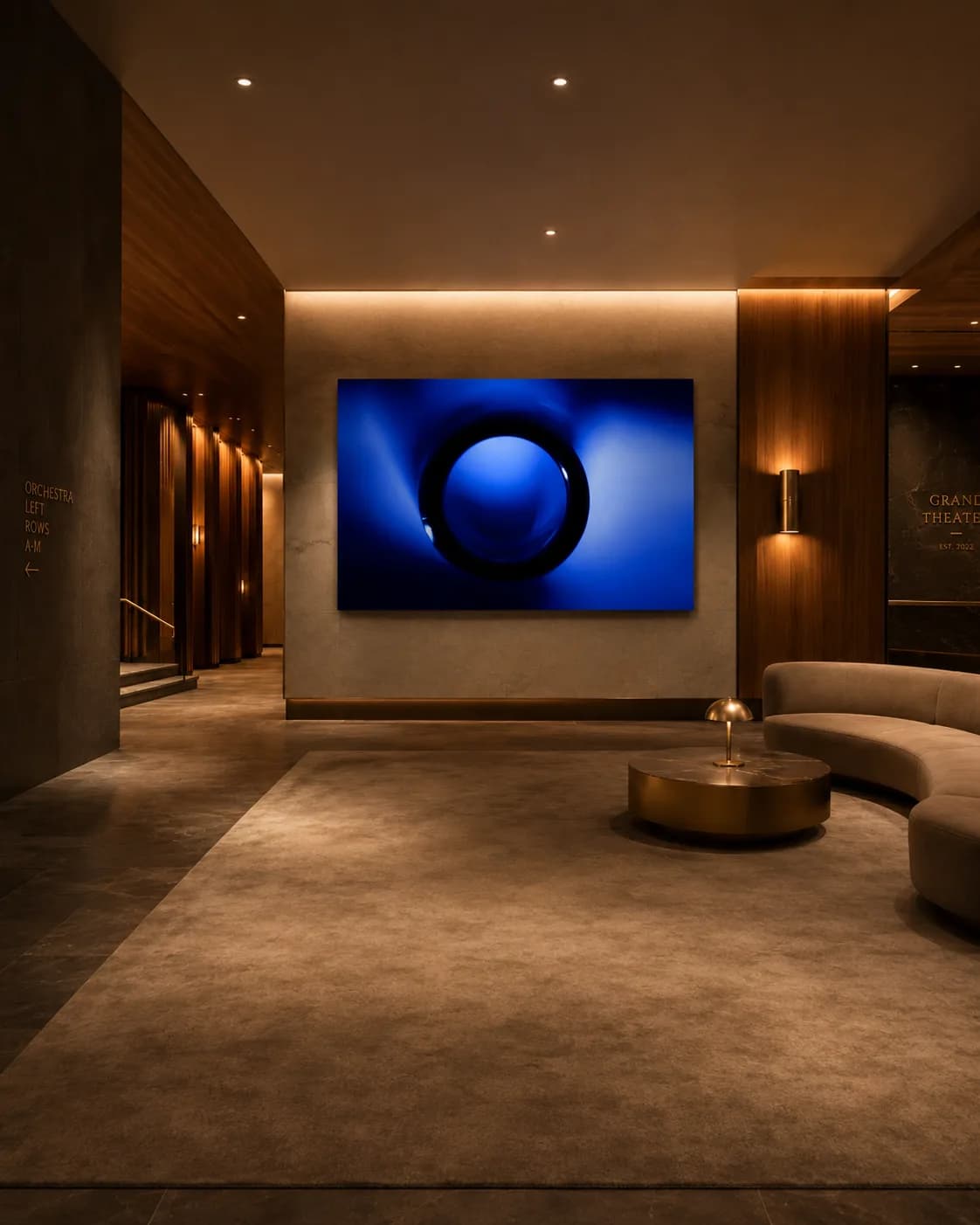 Inner Frequency in a foyer, visualisation of scale and placement