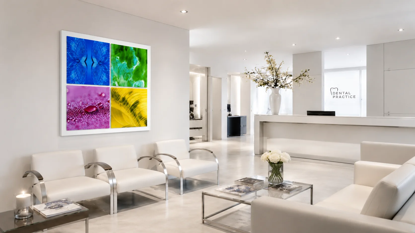 Luminous Divide in a professional practice, visualisation of scale and placement