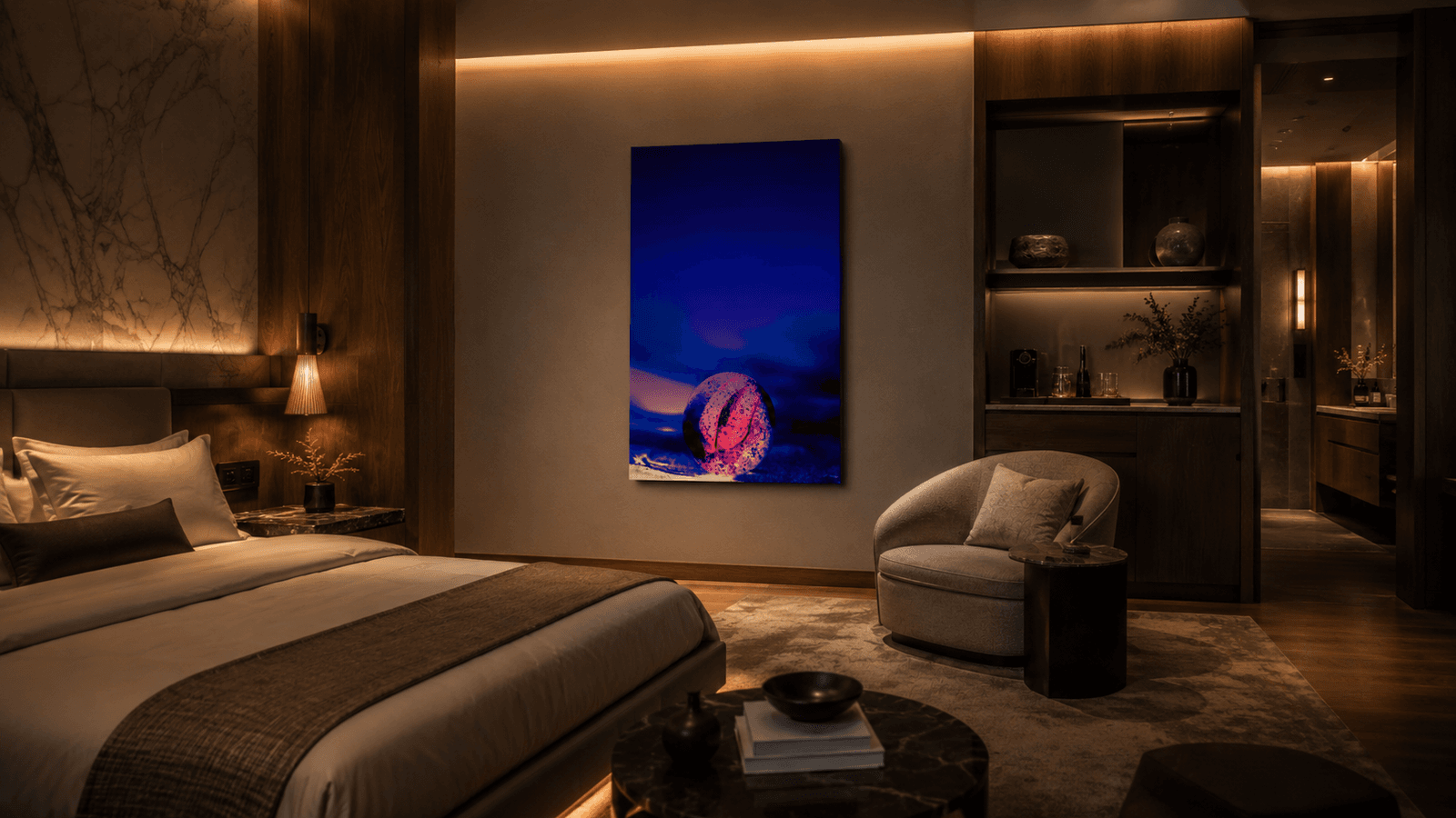 Single Body in a bedroom, visualisation of scale and placement