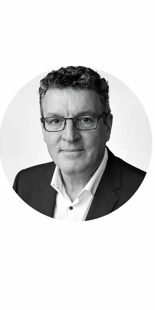 Ed Reininga, black-and-white portrait